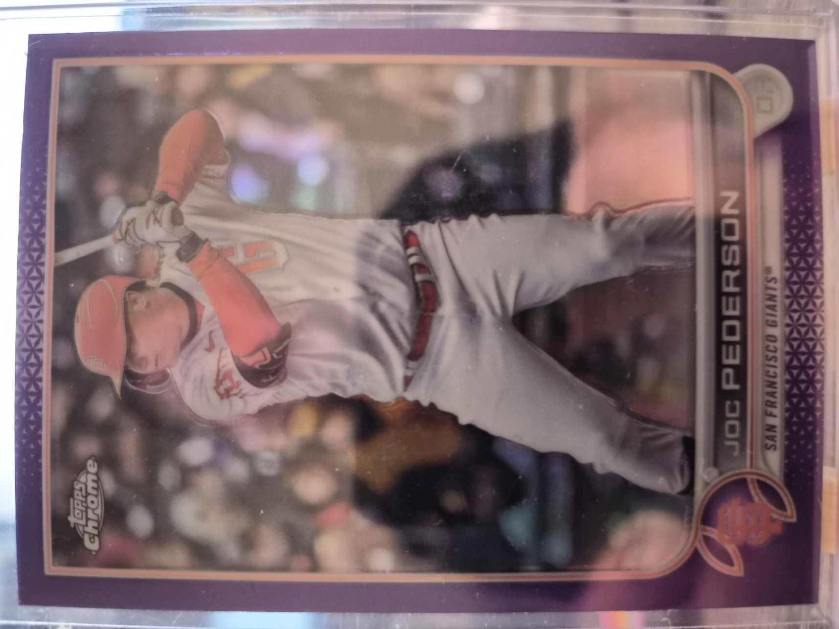 2022 Topps Chrome Update Purple Refractor Joc Pederson, card #USC5
