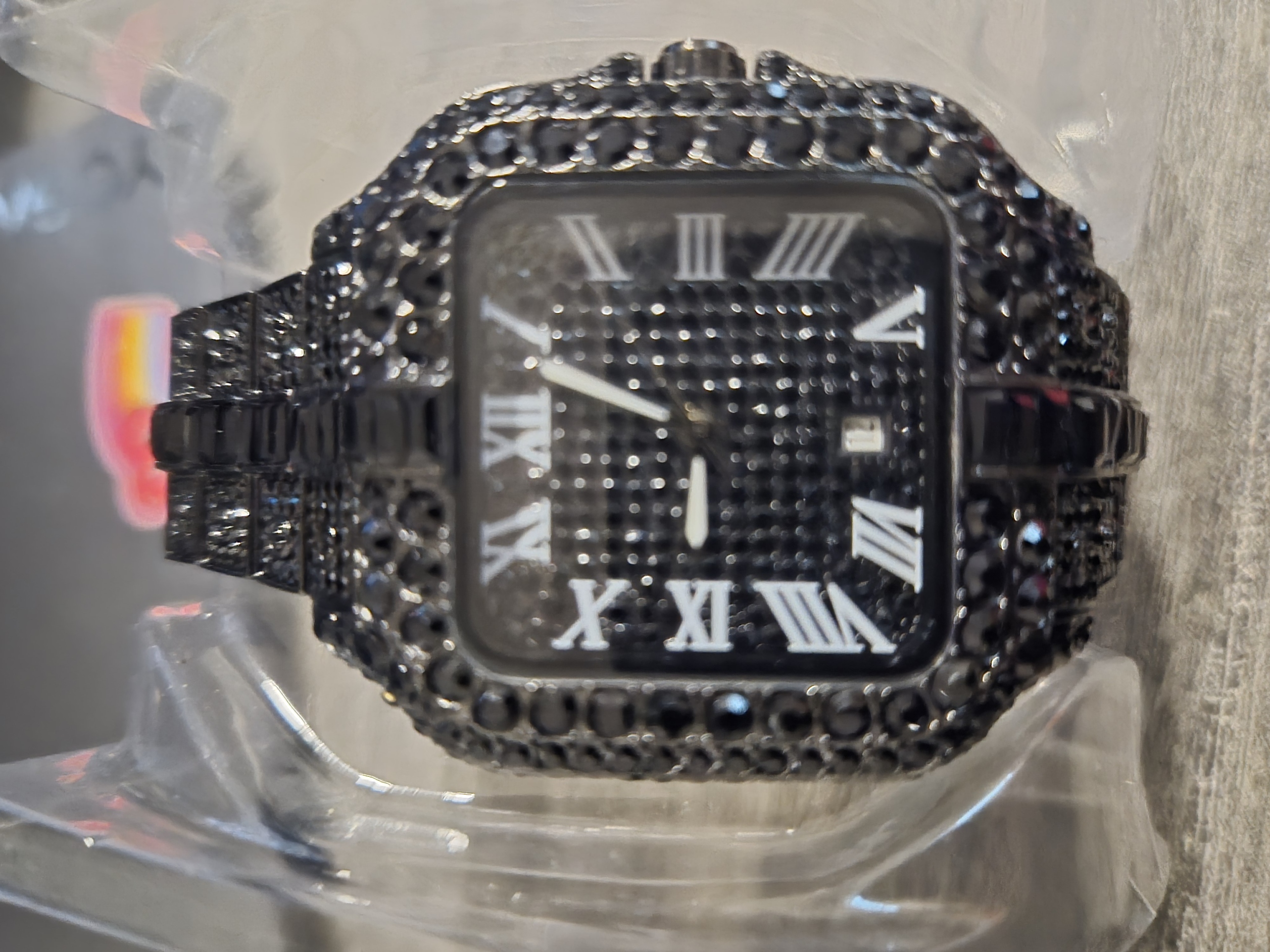 "Bust down" style luxury timepiece