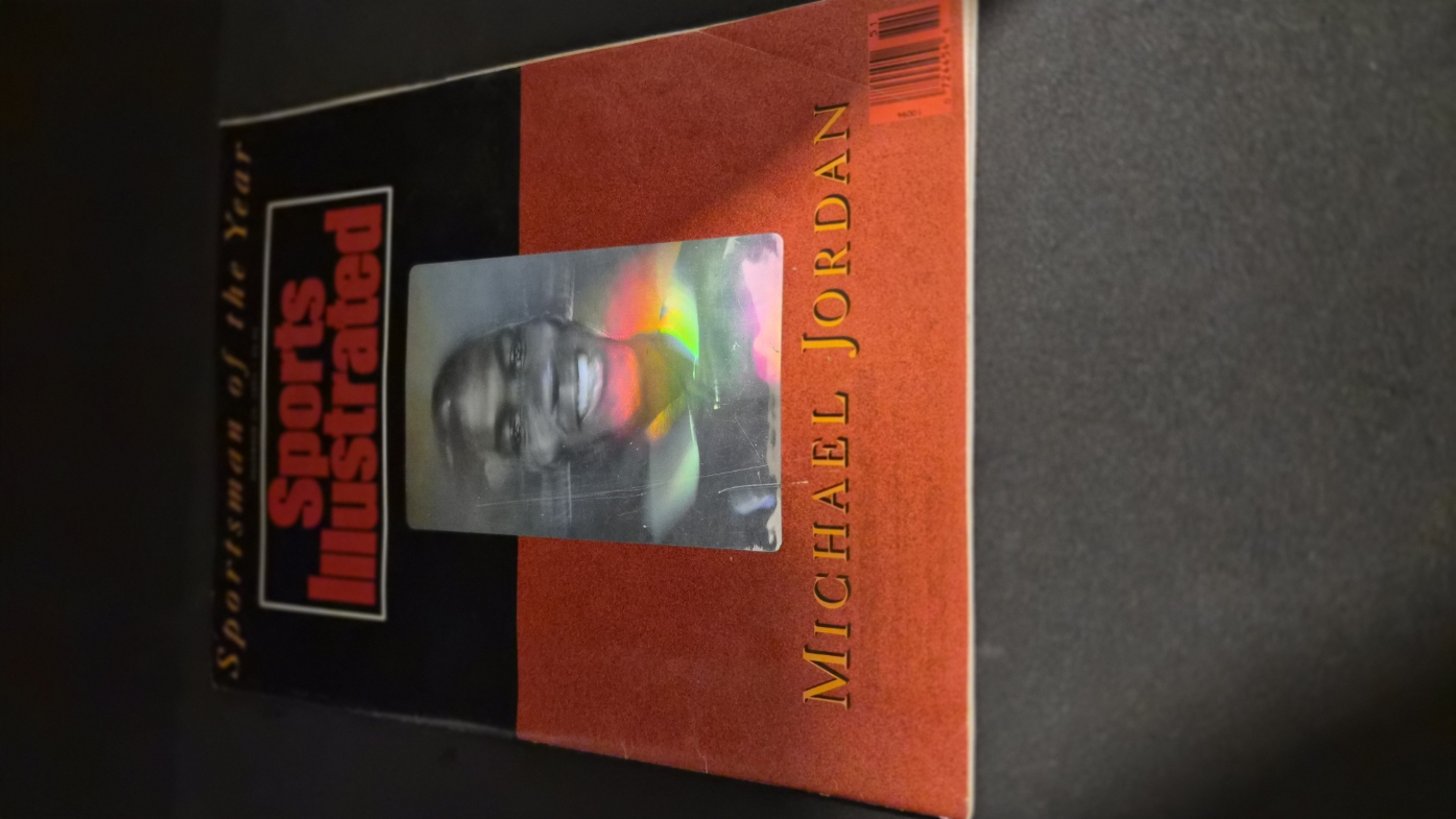 1991 Sports illustrated magazine Special Sportsman of the year edition featuring a Holographic image of Michael Jordan on the cover