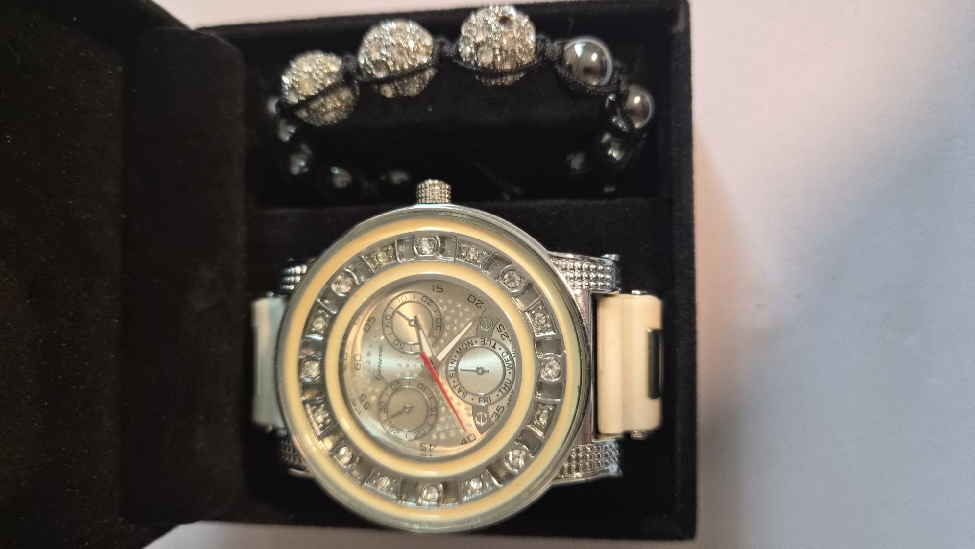 Custom Geneva King Men's Oversized Hip Hop Watch