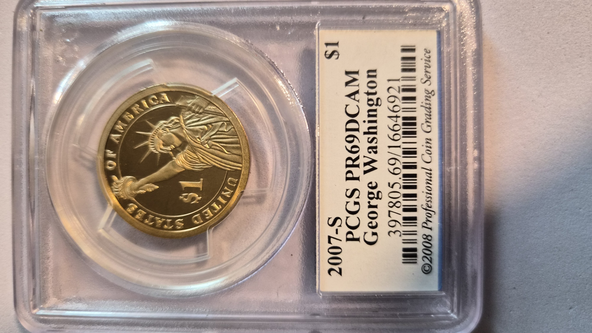 2007-S $1 George Washington, DCAM PR69DCAM