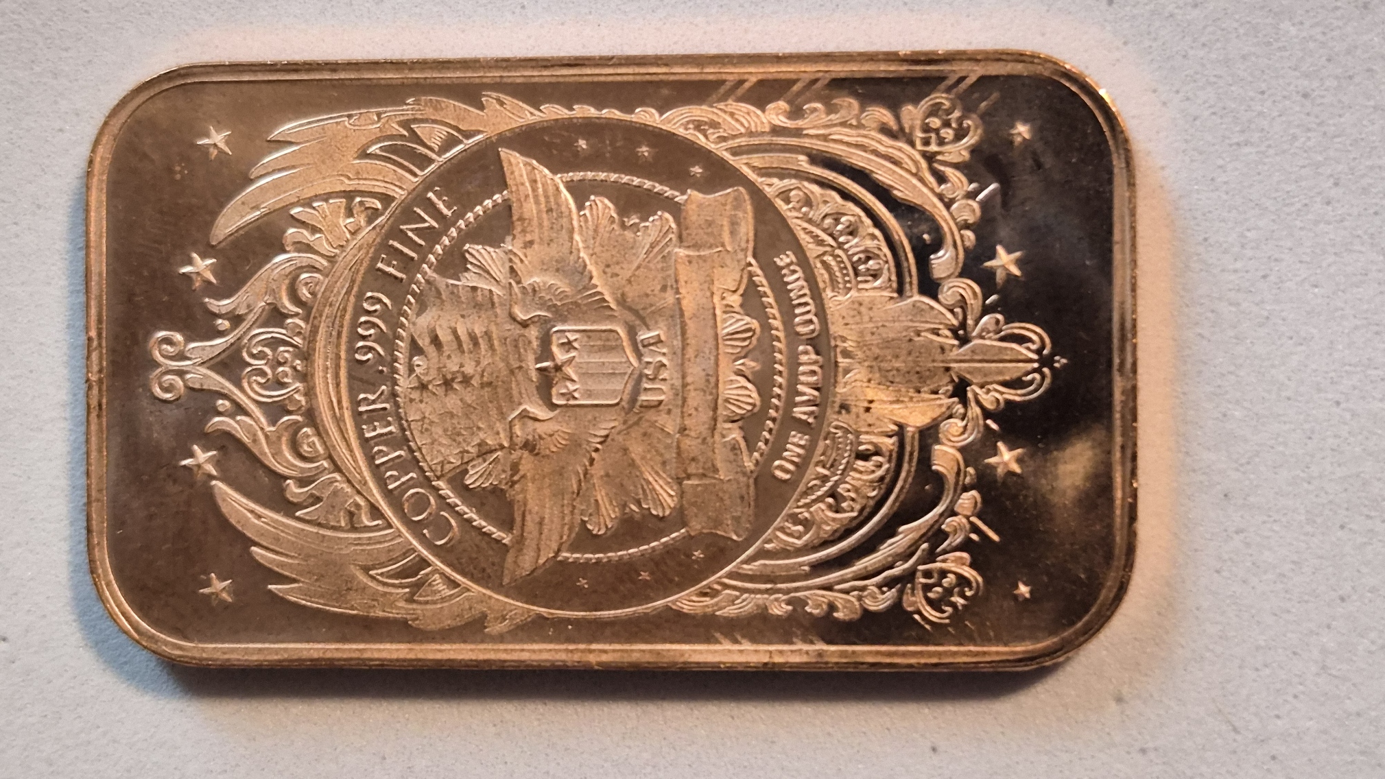 1 oz Morgan Dollar .999 Fine Copper Bar