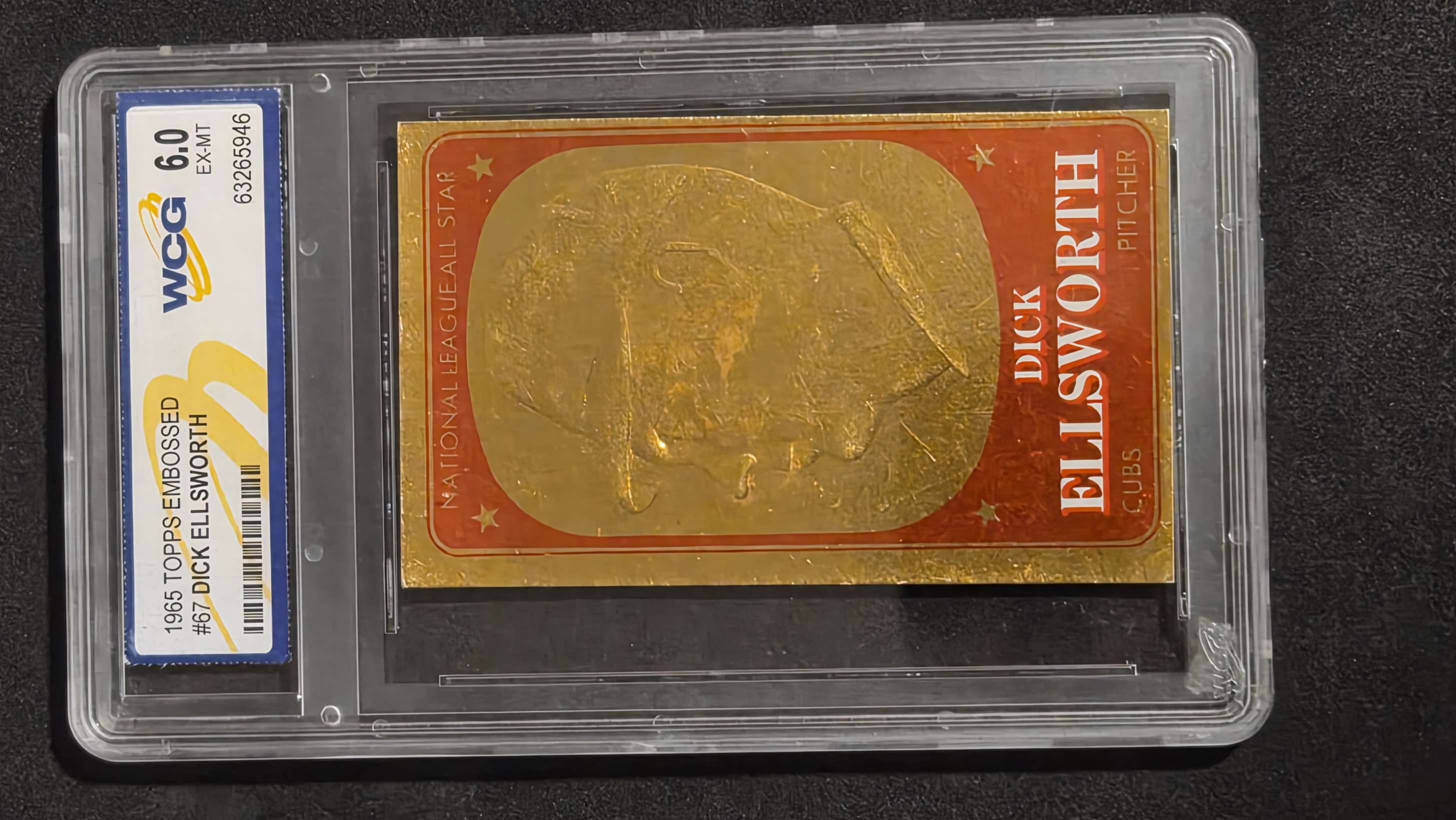 1965 Topps Embossed #67 Dick Ellsworth 6.0 EX-MT (Excellent-Mint) by WCG (World Class Grading)
