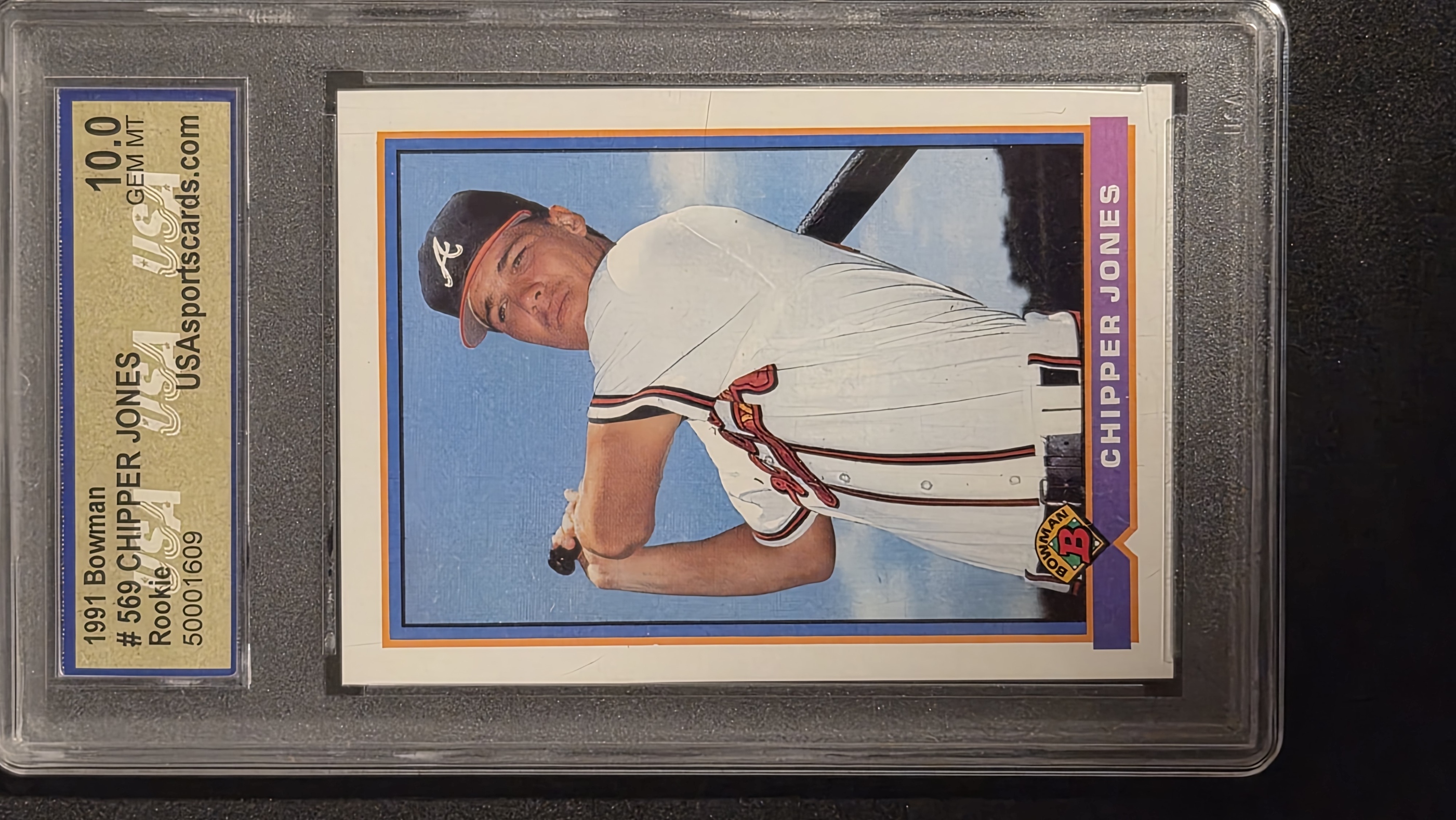 1991 Bowman Chipper Jones Rookie Card (#569)