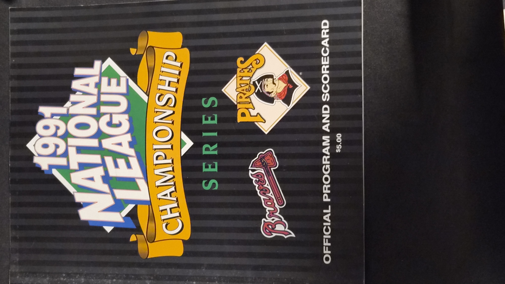 Official 1991 National League Championship Series (NLCS) Program and Scorecard