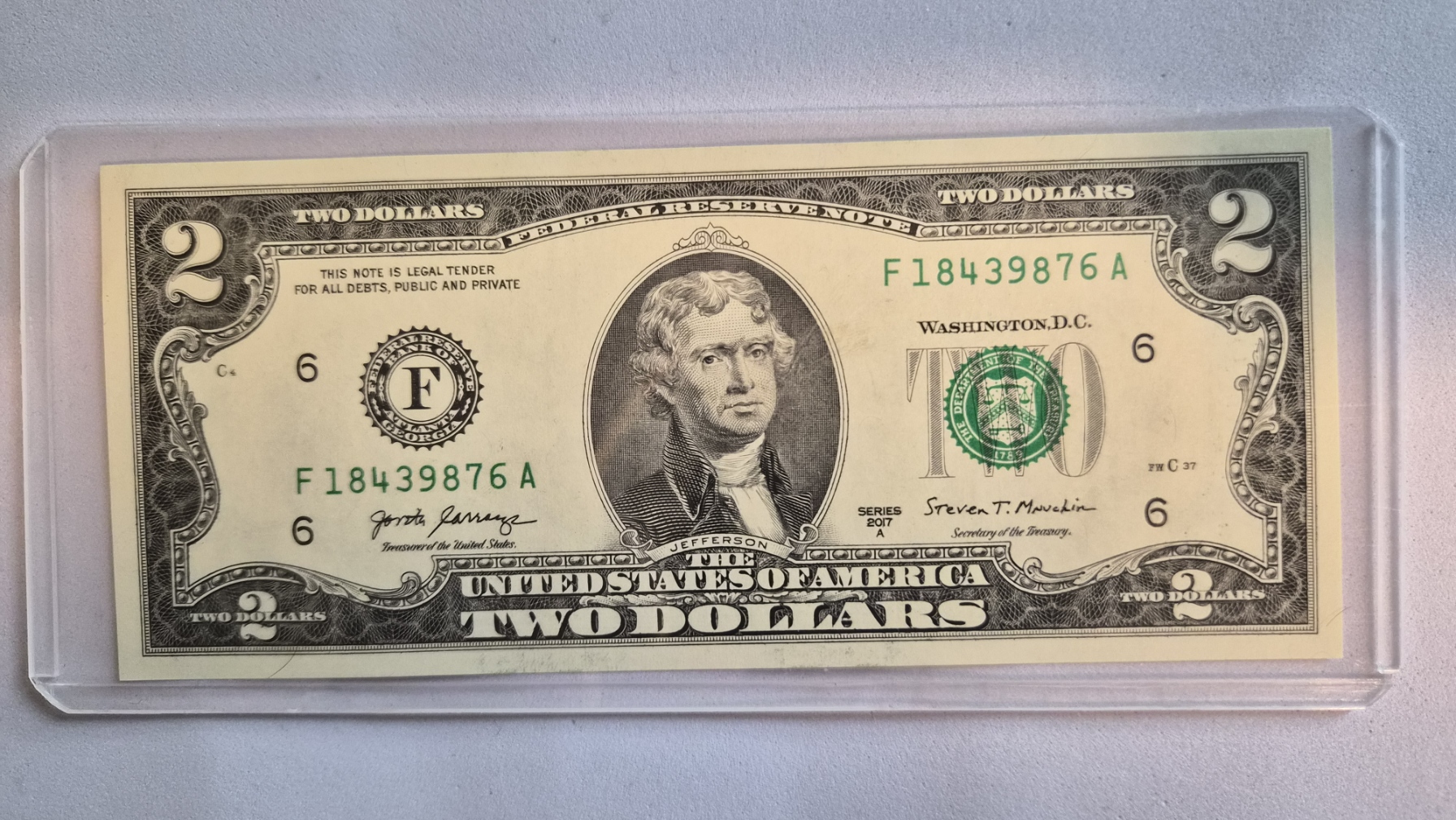 Series 2017A $2 bill