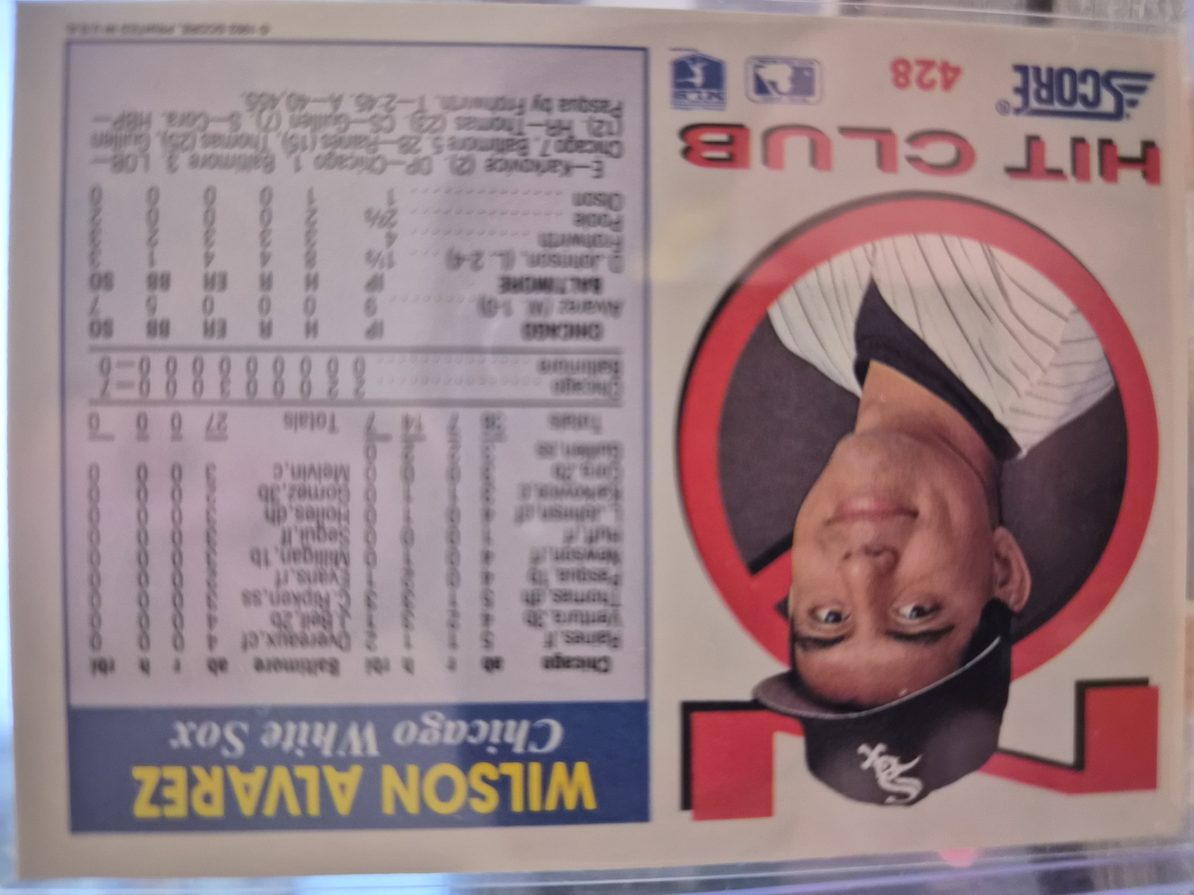 1992 Score Wilson Alvarez "No Hit Club", card #428