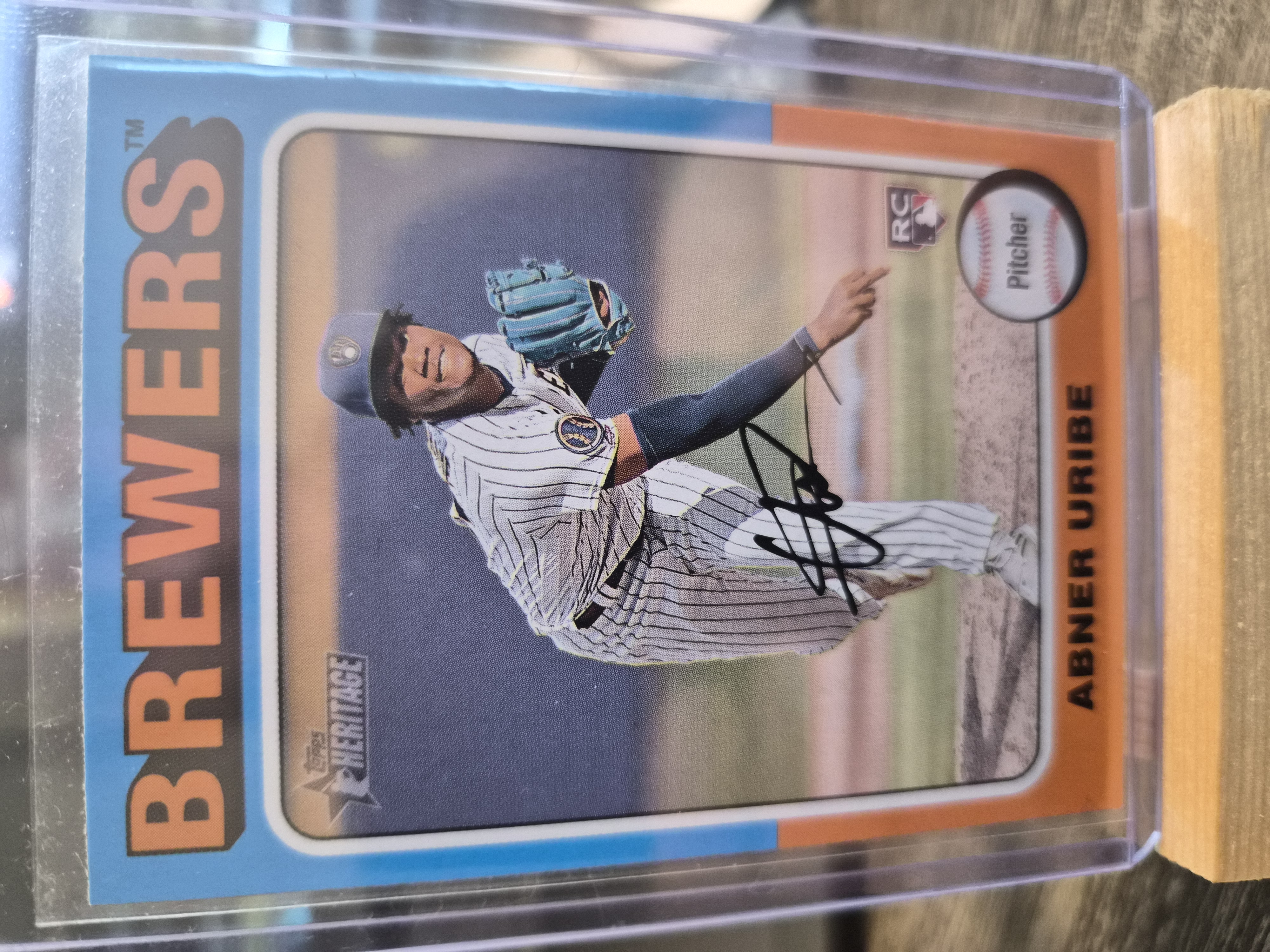 2024 Topps Heritage Abner Uribe Rookie Card #160