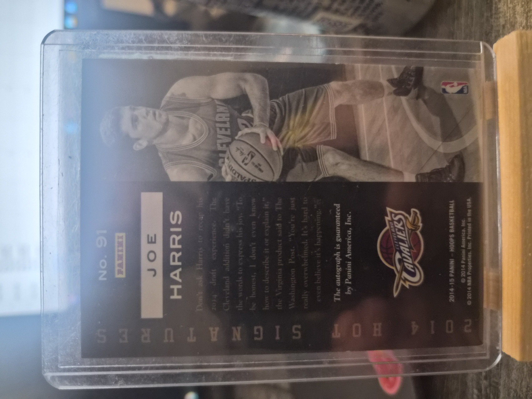 Joe Harris 2014-15 NBA Hoops "Hot Signatures" Rookie Autograph Card (#91)