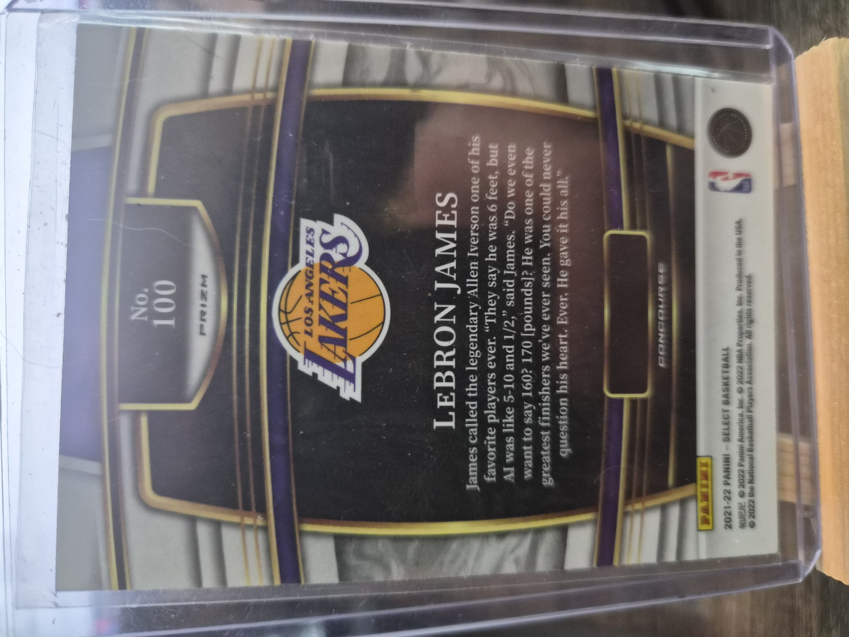 LeBron James #100 Blue Shimmer Prizm