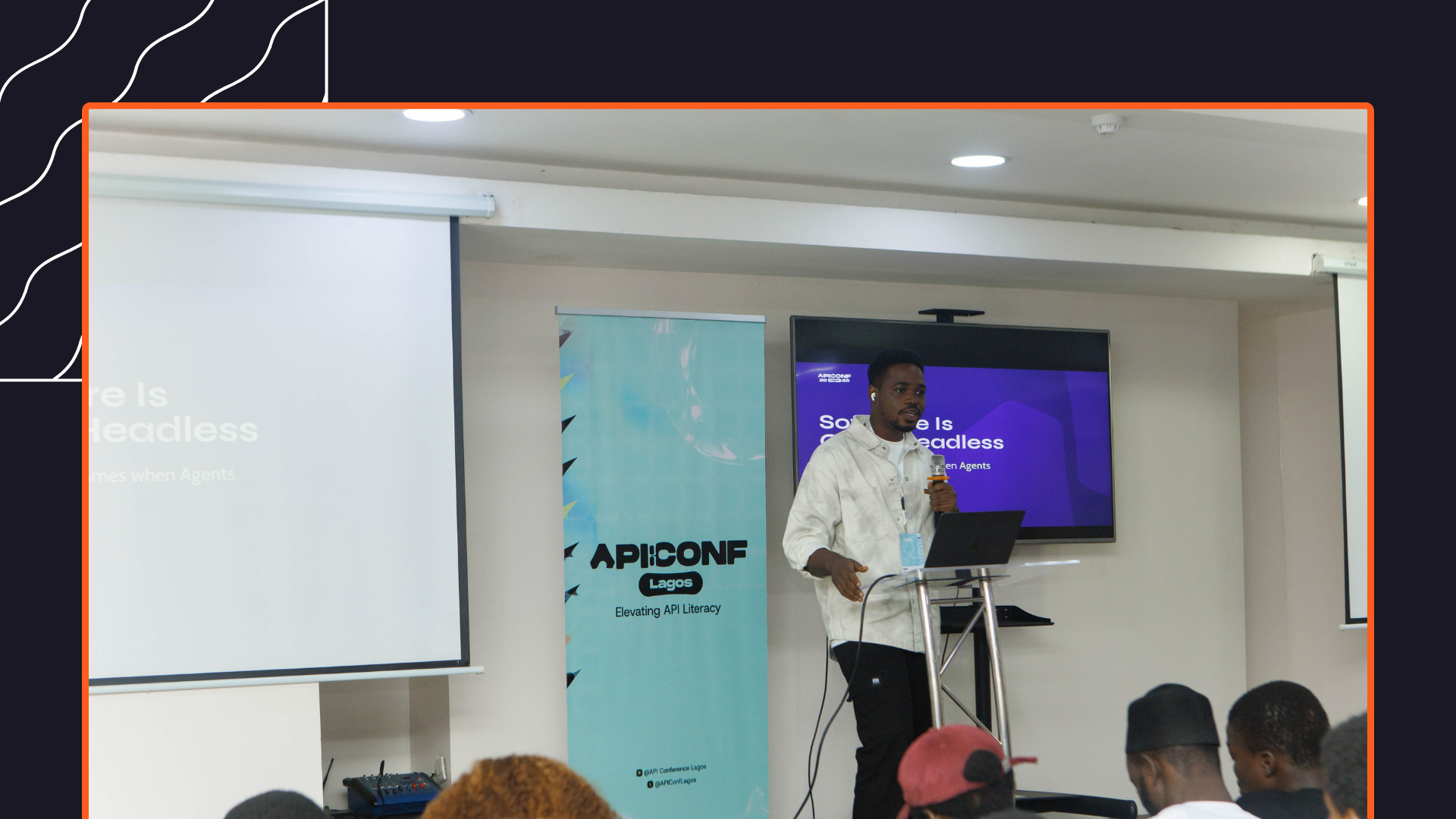 Joel speaking at API Conference Lagos