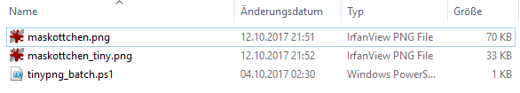 Das Bild ist um mehr als die Hälfte kleiner geworden!