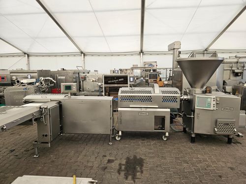 Linie produkcyjne Linia produkcyjna VEMAG nadziewarka Vemag HP 12E , układarka wielorzędowa Vemag MTL 280