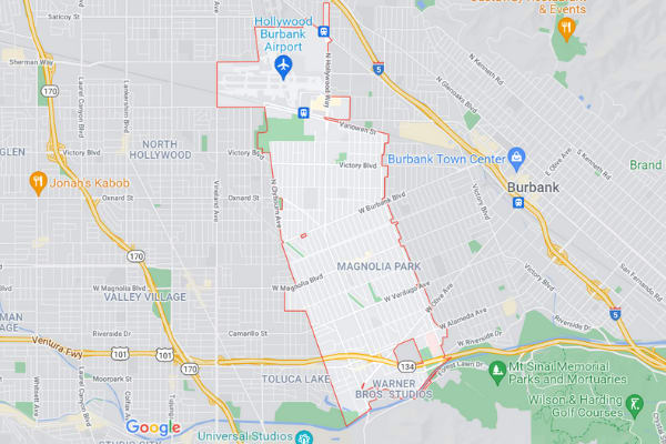 Burbank-CA Map