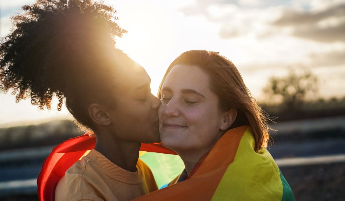 happy-women-gay-couple-kissing-and-wearing-rainbow
