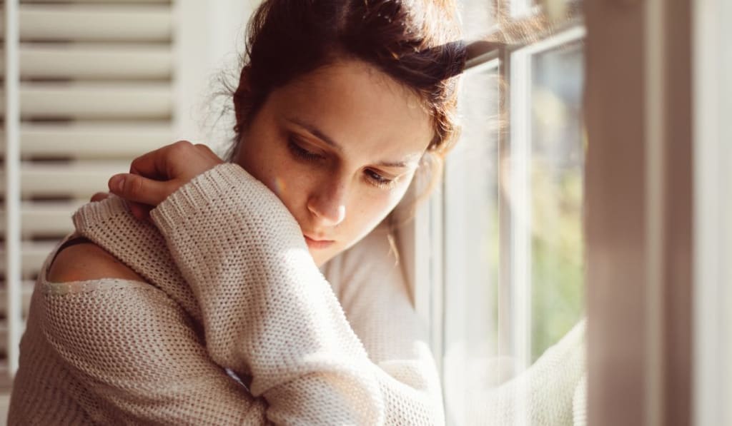 woman sad