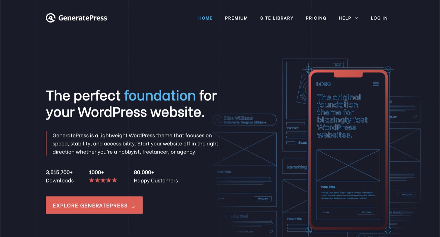 GeneratePress WordPress theme
