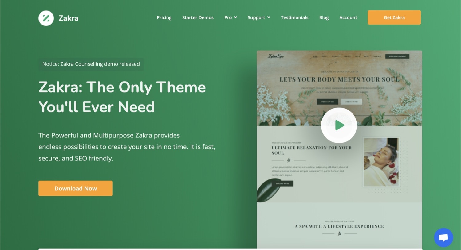 Zakra WordPress theme