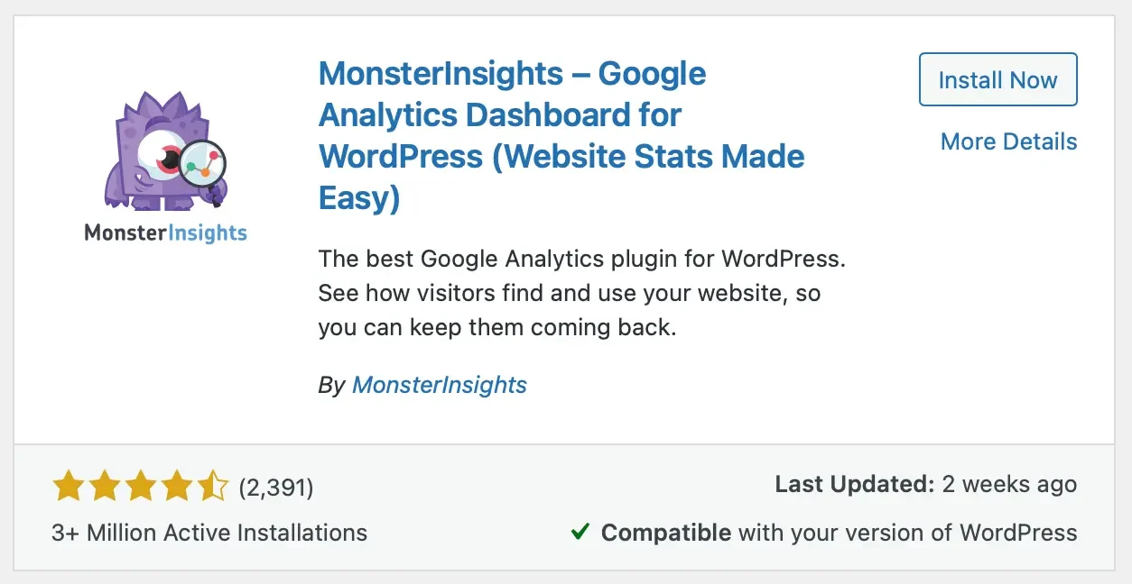MonsterInsights plugin