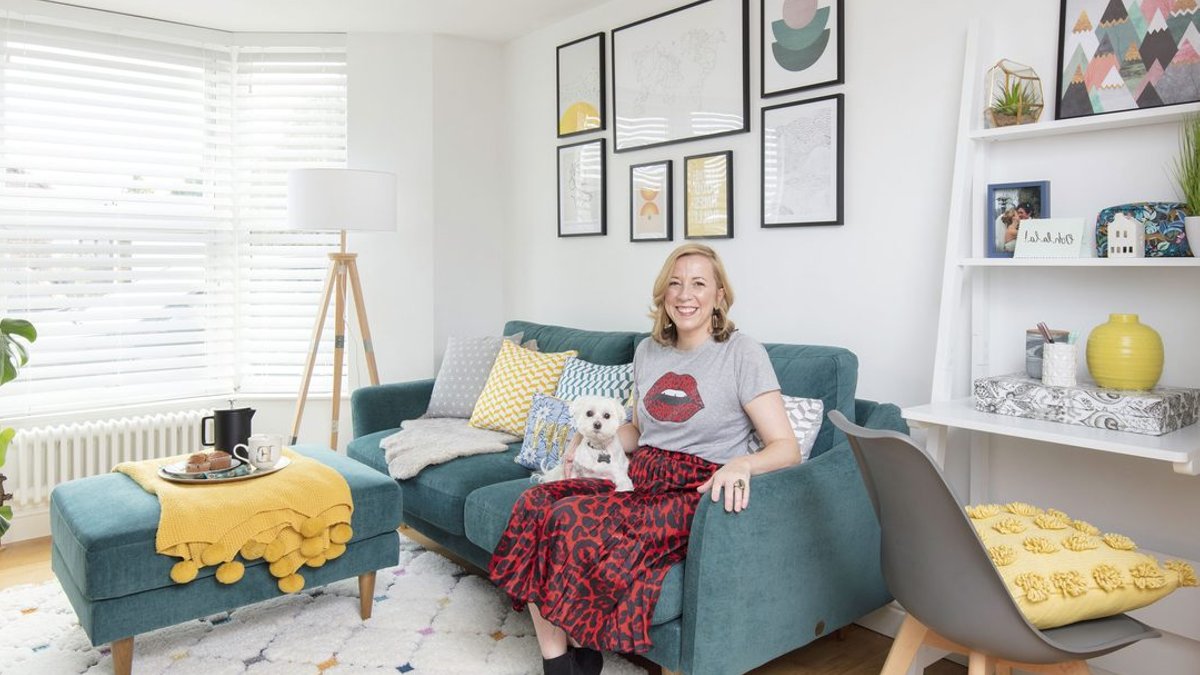 Family Chooses Bright Scandi Sofa Over Floor - bright scandi sofa