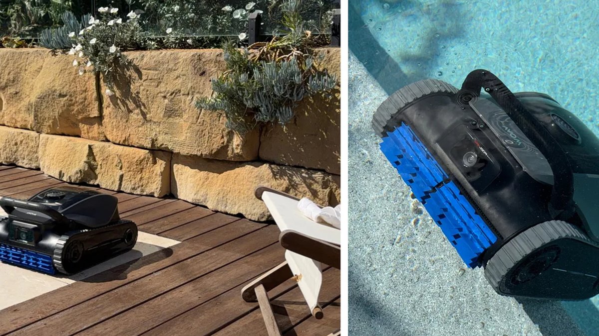 Cordless pool robot eliminates cleaning hazards Cordless pool robot eliminates cleaning hazards - cordless pool robot
