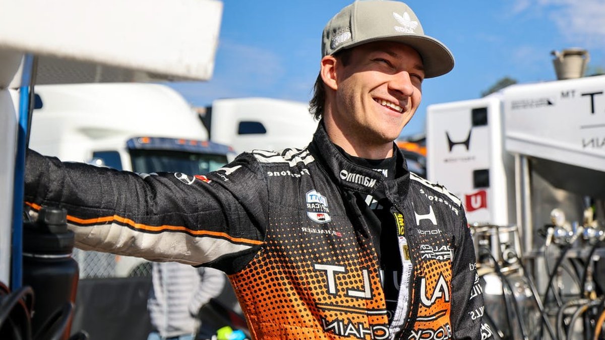 A.J. Foyt Racing Signs Rookie of the Year Dennis Hauger - dennis hauger