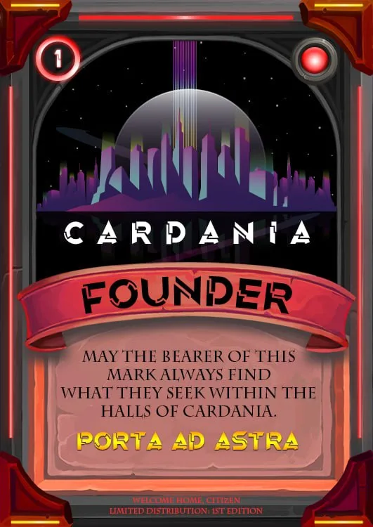 Cardania Founder's Card - Red