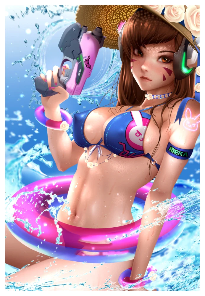 Dva Swimming League of Legends