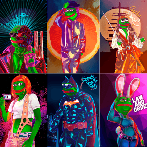 RAREPEPE cards from our famous movies