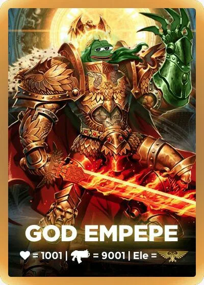 GODEMPEPE | Series 5 Card 1 | 1 of 100 | Rarepepe 2016