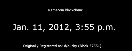 d/ducky - Jan. 11, 2012 - Namecoin