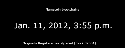 d/faded - Jan. 11, 2012 - Namecoin