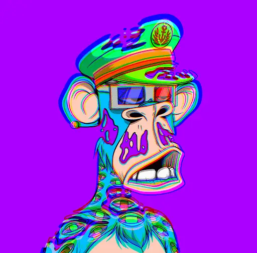 Bored Ape Remix - Trippy Captain #1442- 15/15 Edition