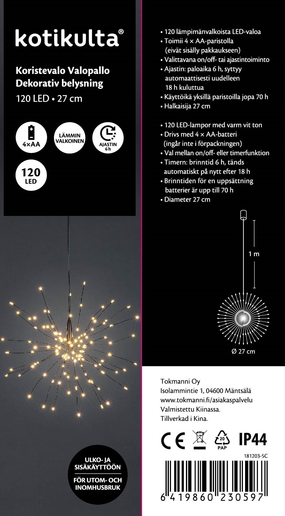 Location unused Feat LED-koristevalo 120 osaa | tokmanni.fi
