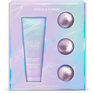 Lahjapakkaus Baylis & Harding Jojoba, Vanilla & Almond Oil Luxury Bath