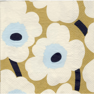 Lautasliina Marimekko 33 cm Unikko kermakulta