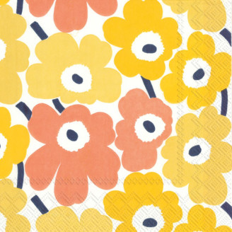 Lautasliina Marimekko 33 cm Mini Unikot keltainen