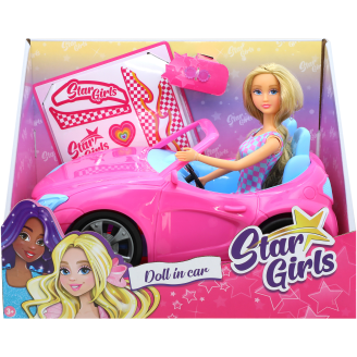 Muotinukke Star Girls ja avoauto