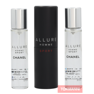 Lahjapakkaus, Chanel 60 ml Allure Homme Sport 2 x Edt Spray Refill 20 ml/1 Edt Spray 20 ml