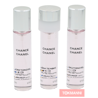 Lahjapakkaus, Chanel 60 ml Chance Eau Tendre 3 x Edt Spray Refill 20 ml