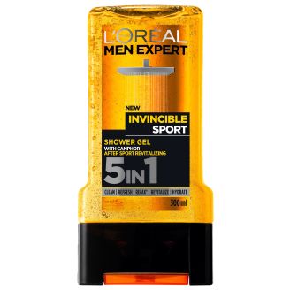 Suihkugeeli 300 ml Invincible Sport 5in1