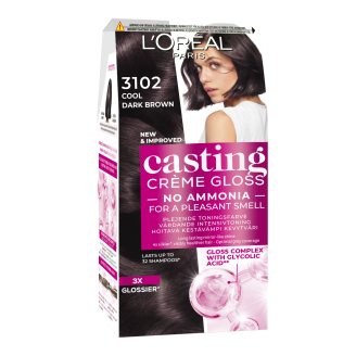Kevytväri Loreal Casting Crème Gloss 3102 Cool Dark Brown tummanruskea