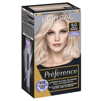 Kestoväri Loreal Preference 9.12 Siberia vaalea helmiäistuhka
