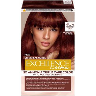 Kestoväri Loreal Excellence Creme Universal Nudes 4UR Dark Red