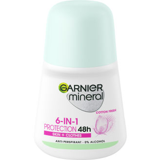 Deo roll-on Garnier 50 ml Invisible Black, White & Colors