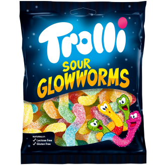 Glowworms Trolli 100 g kirpeät madot