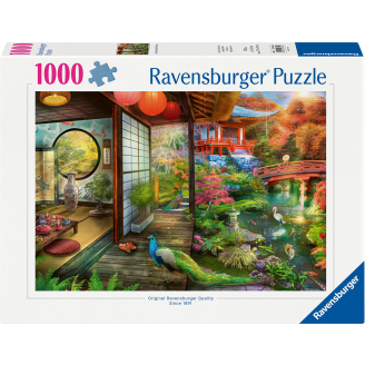 palapeli Japanese Garden Teahouse Kyoto 1000palaa