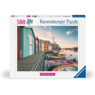 Palapeli Ravensburger 500 palaa Boathouses In Smogen