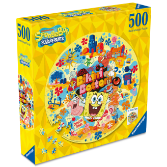 Palapeli Ravensburger 500 palaa Sponge Bob pyöreä