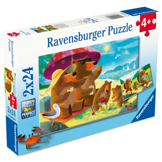 Palapeli Ravensburger 2 x 24 palaa Bear Family Vacations